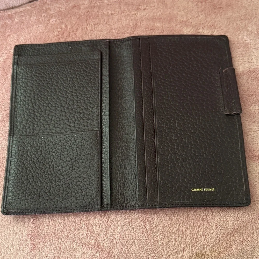 Brown Textured Leather Wallet
